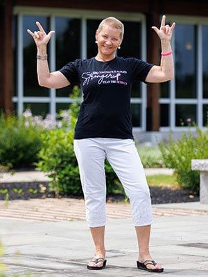 Breast cancer survivor Bonnie Collins